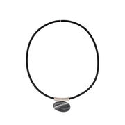 Large river stone pendant necklace